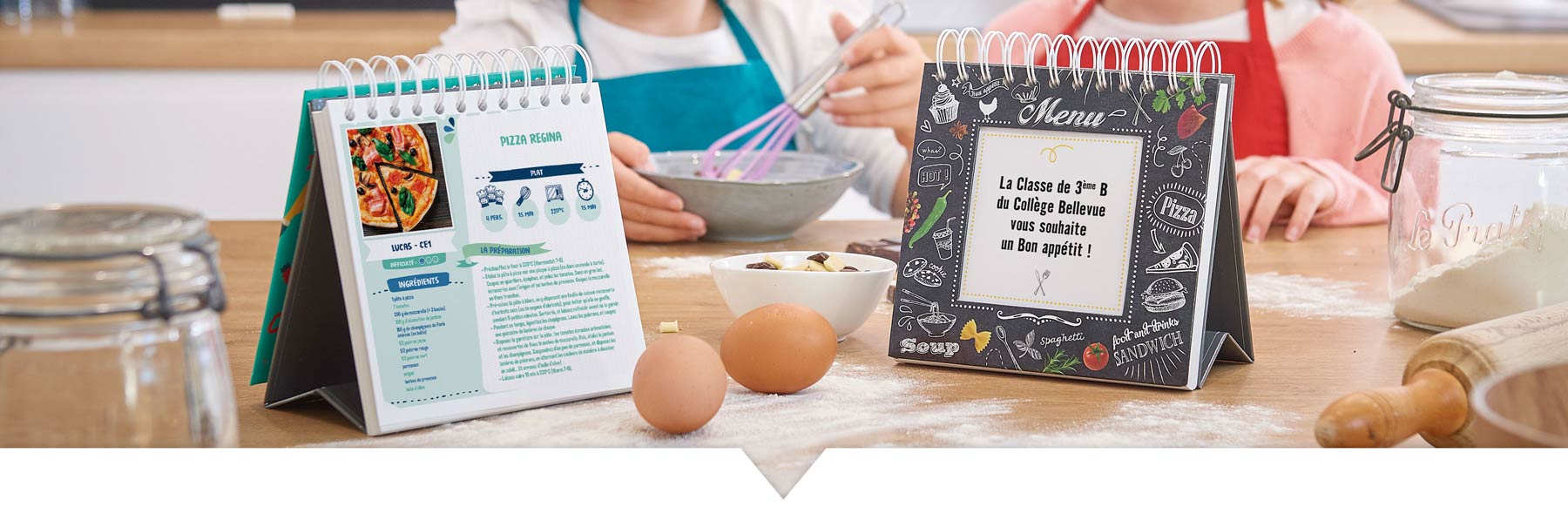 livre de recettes vendus a l ecole